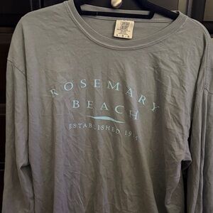 Comfort Colors Slate Blue Long Sleeve Tee